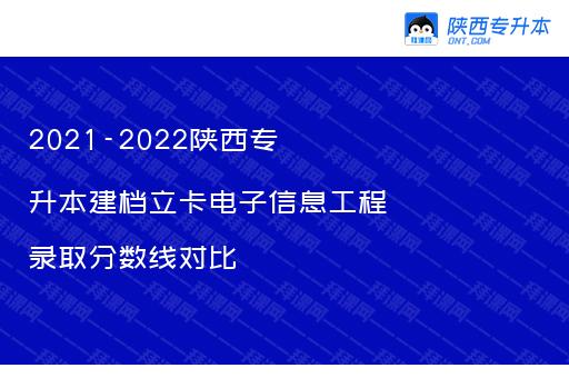 2021-2022陕西专升本建档立卡电子信息工程录取分数线对比