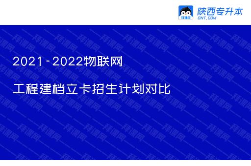 2021-2022物联网工程建档立卡招生计划对比