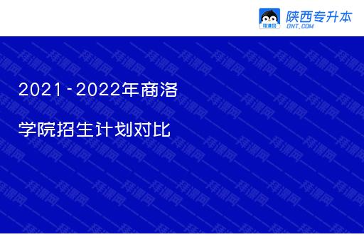 2021-2022年商洛学院招生计划对比
