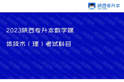 2023陕西专升本数字媒体技术（理）考试科目
