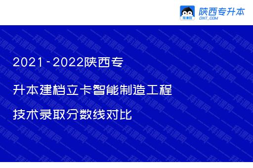 2021-2022陕西专升本建档立卡智能制造工程技术录取分数线对比