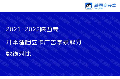 2021-2022陕西专升本建档立卡广告学录取分数线对比