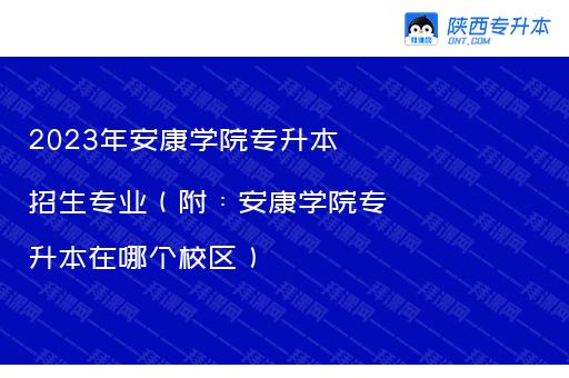 2023年安康学院专升本招生专业（附：安康学院专升本在哪个校区）