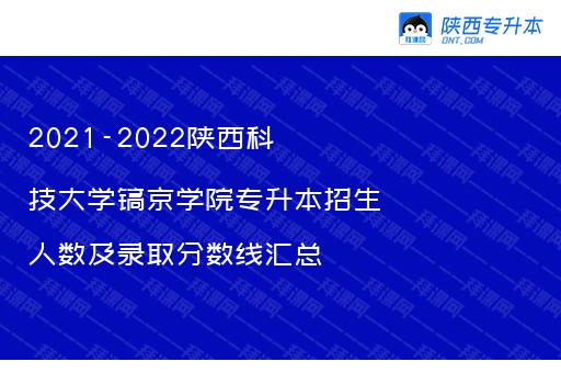 2021-2022陕西科技大学镐京学院专升本招生人数及录取分数线汇总