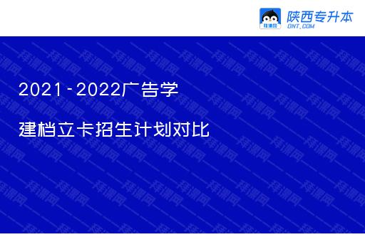 2021-2022广告学建档立卡招生计划对比