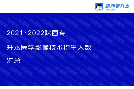 2021-2022陕西专升本医学影像技术招生人数汇总