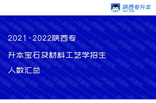 2021-2022陕西专升本宝石及材料工艺学招生人数汇总