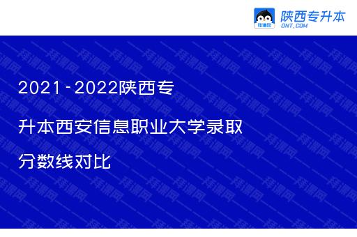 2021-2022陕西专升本西安信息职业大学录取分数线对比
